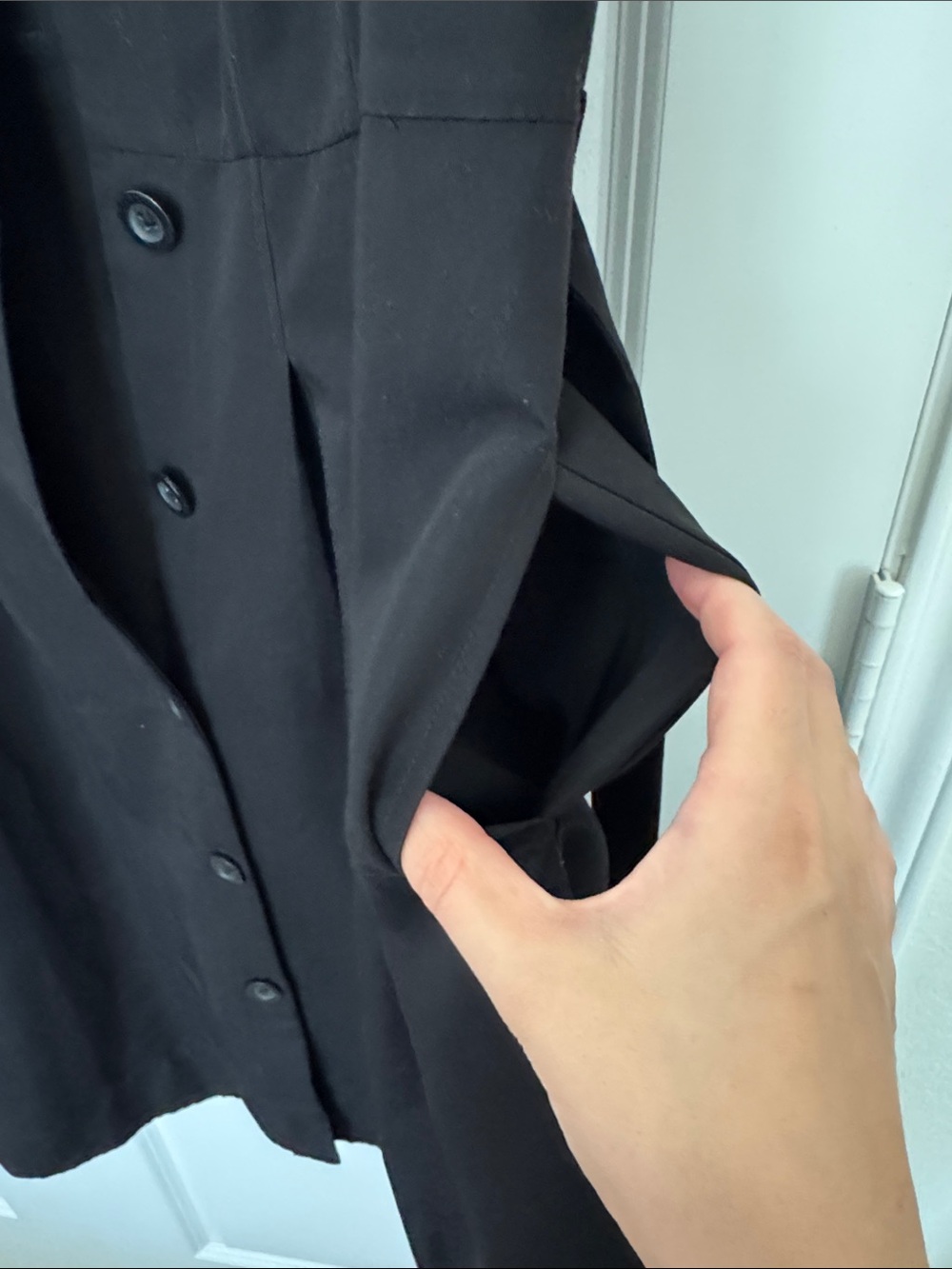 LOFT Black Sleeveless Button-Front Midi Dress - Picture 5 of 7